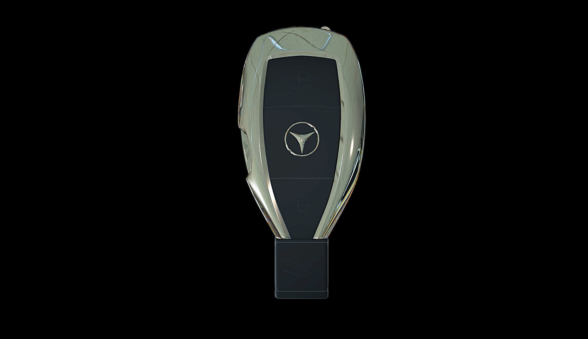 Mercedes keyring 3D model 3D model_2