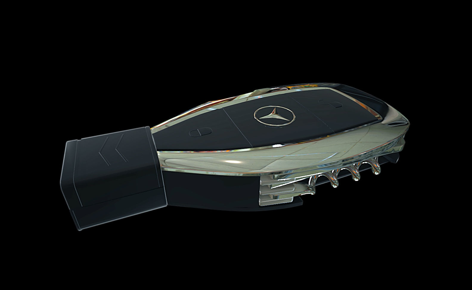 Mercedes keyring 3D model 3D model_5