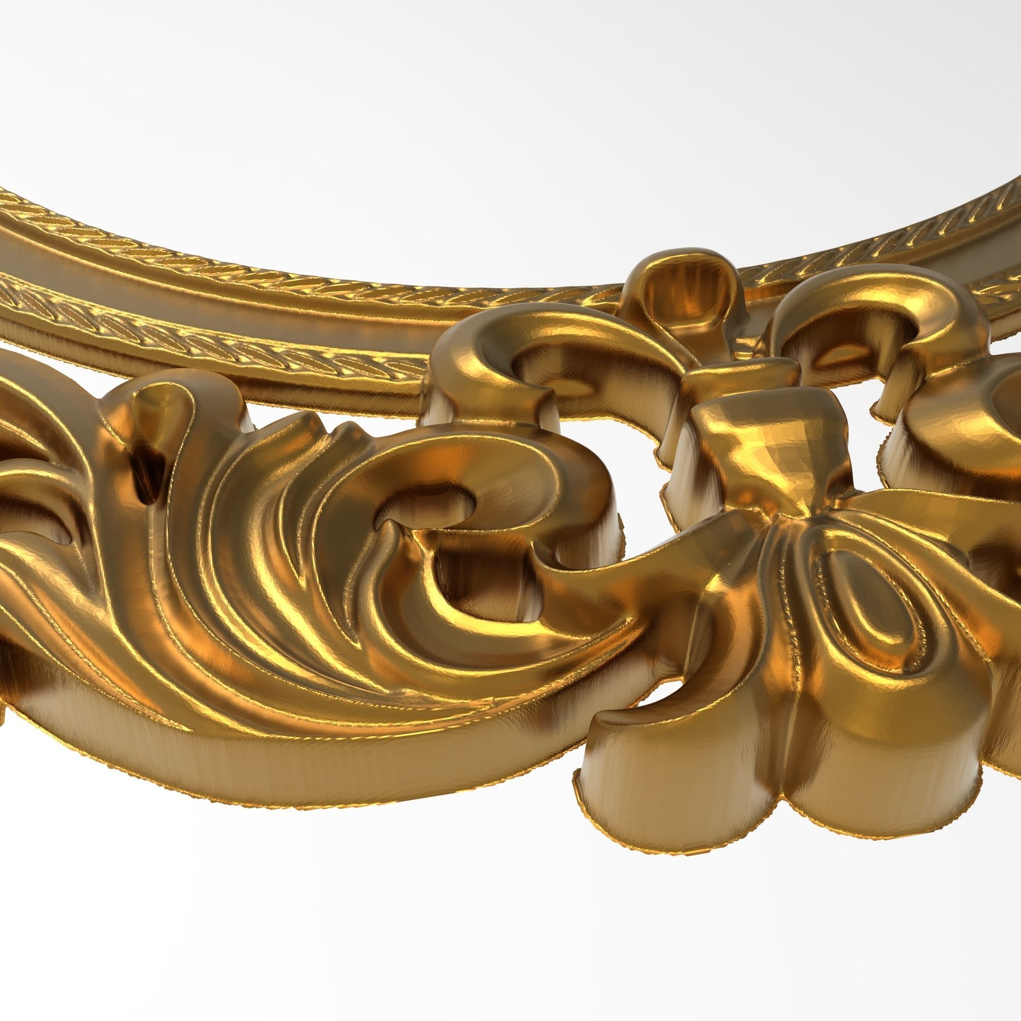 Carved Picture Frame 3D model_3