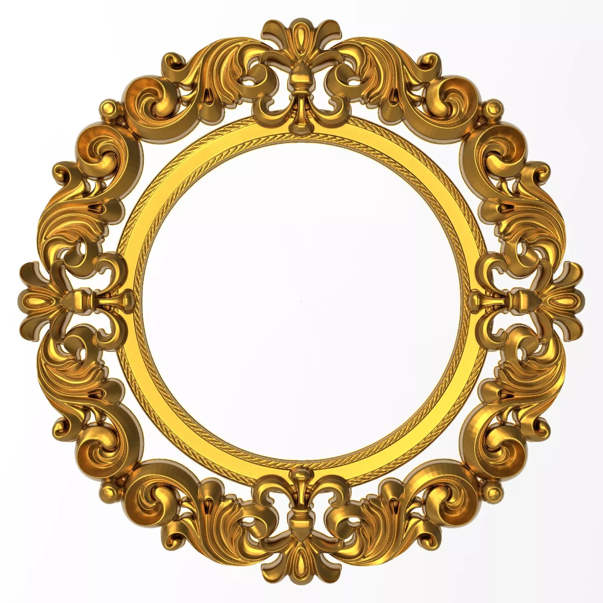 Carved Picture Frame 3D model_0