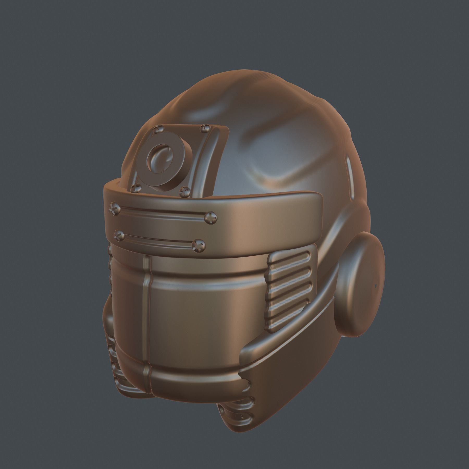 helmet high poly sculpt 3d printable  3D model 3D model_7