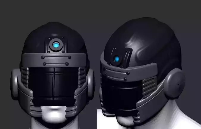 helmet high poly sculpt 3d printable  3D model