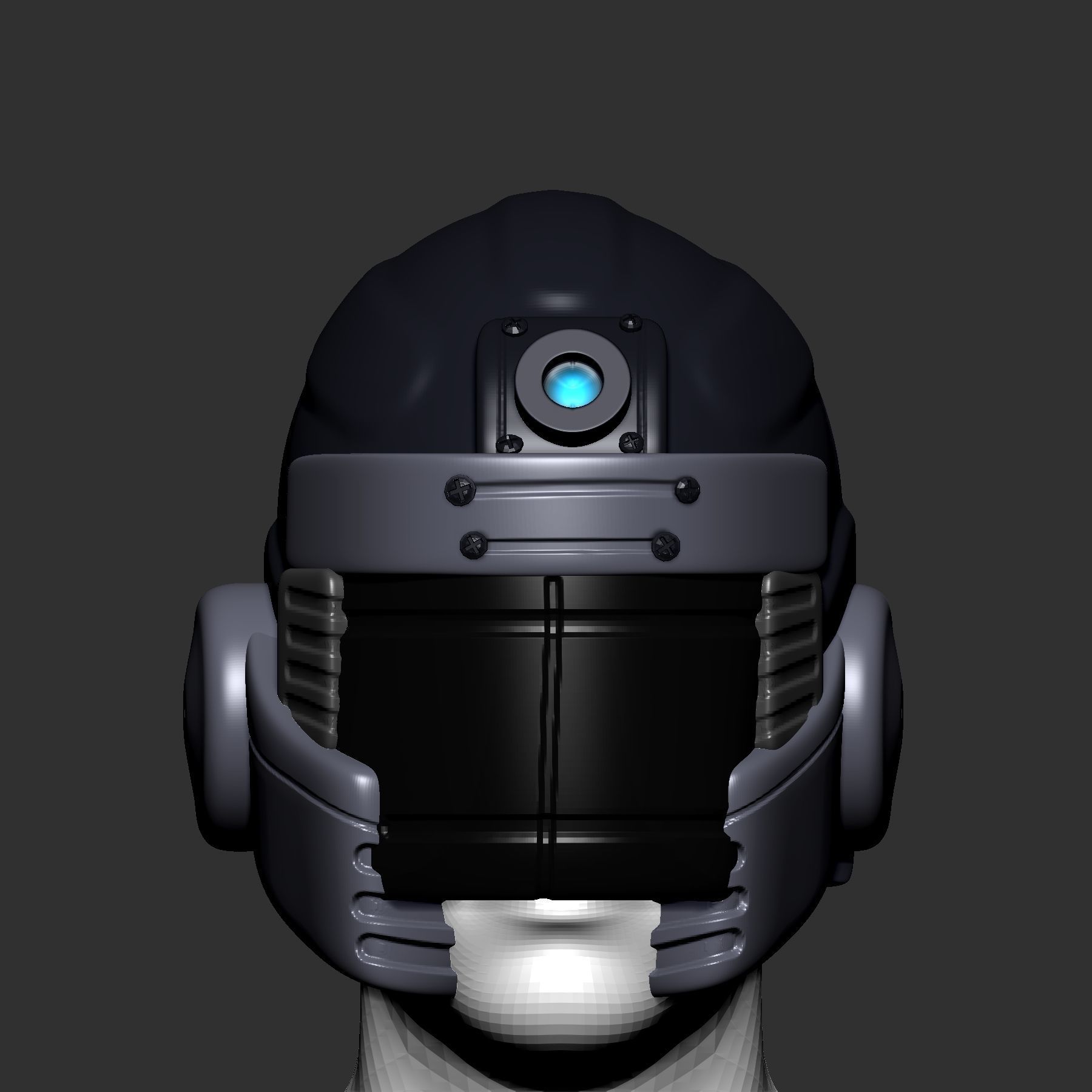 helmet high poly sculpt 3d printable  3D model 3D model_1