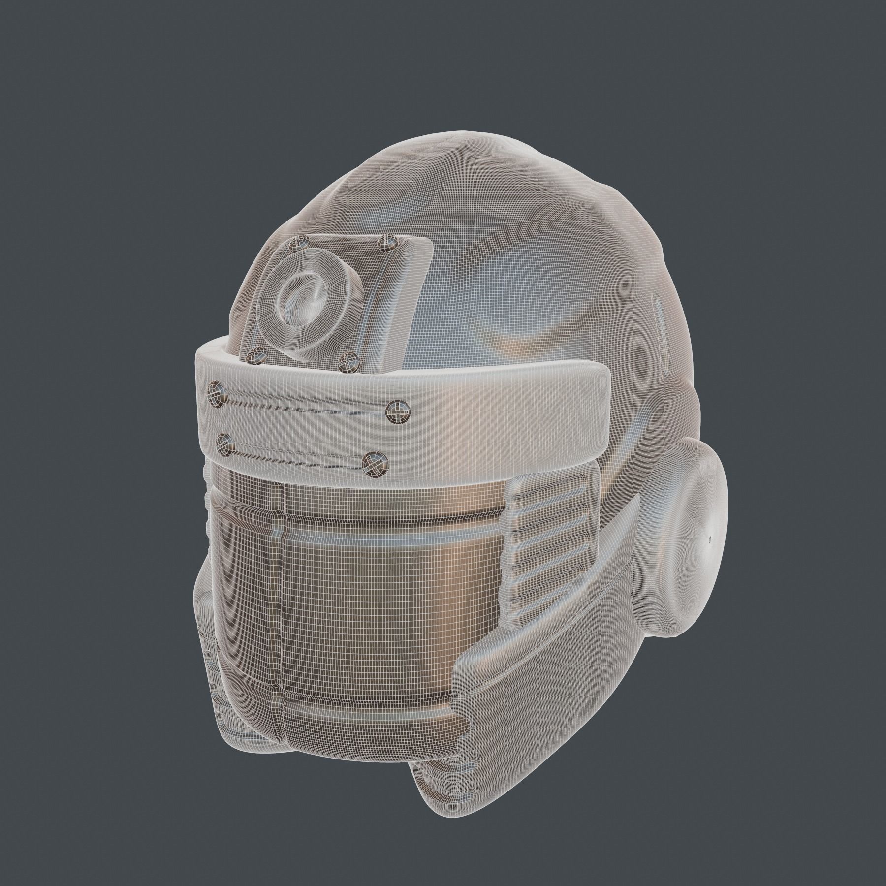 helmet high poly sculpt 3d printable  3D model 3D model_8
