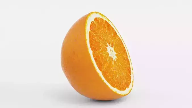 3D Round Orange Slice model 3D model