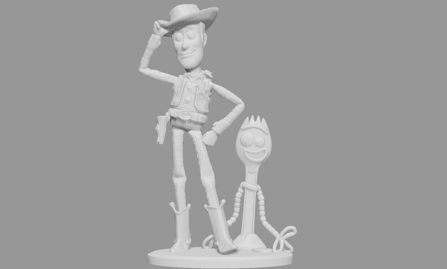 WOODY TOY STORY PIXAR DISNEY CHARACTER STATUE 3D PRINT 3D print model_2