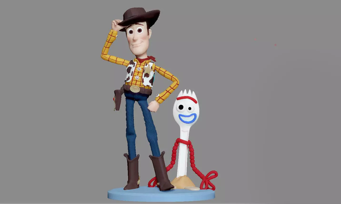 WOODY TOY STORY PIXAR DISNEY CHARACTER STATUE 3D PRINT 3D print model_0