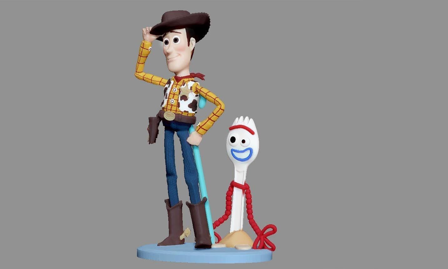 WOODY TOY STORY PIXAR DISNEY CHARACTER STATUE 3D PRINT 3D print model_1