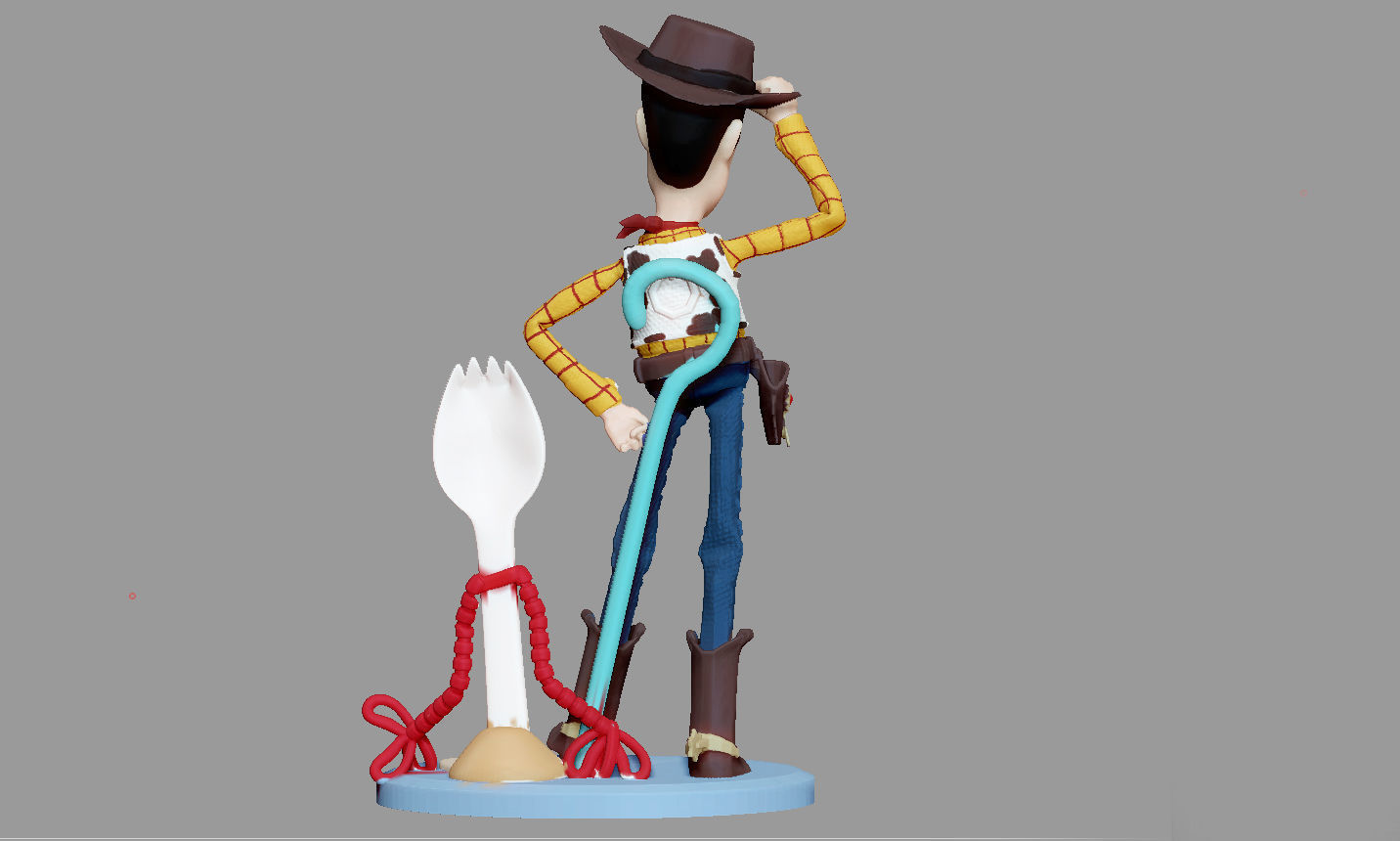 WOODY TOY STORY PIXAR DISNEY CHARACTER STATUE 3D PRINT 3D print model_3