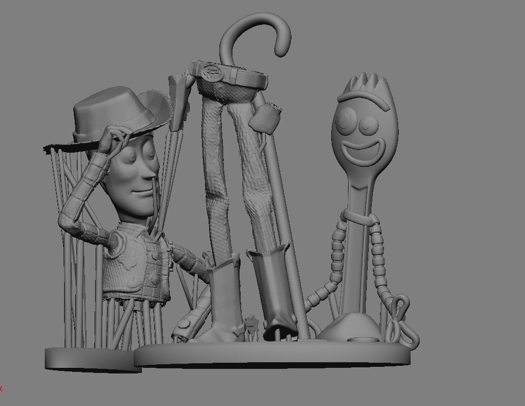 WOODY TOY STORY PIXAR DISNEY CHARACTER STATUE 3D PRINT 3D print model_5