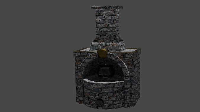 Low Poly Forge Smelter Free low-poly 3D model