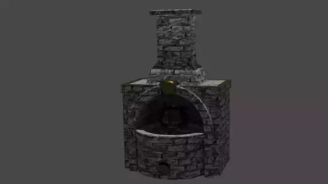 Low Poly Forge Smelter Free low-poly 3D model
