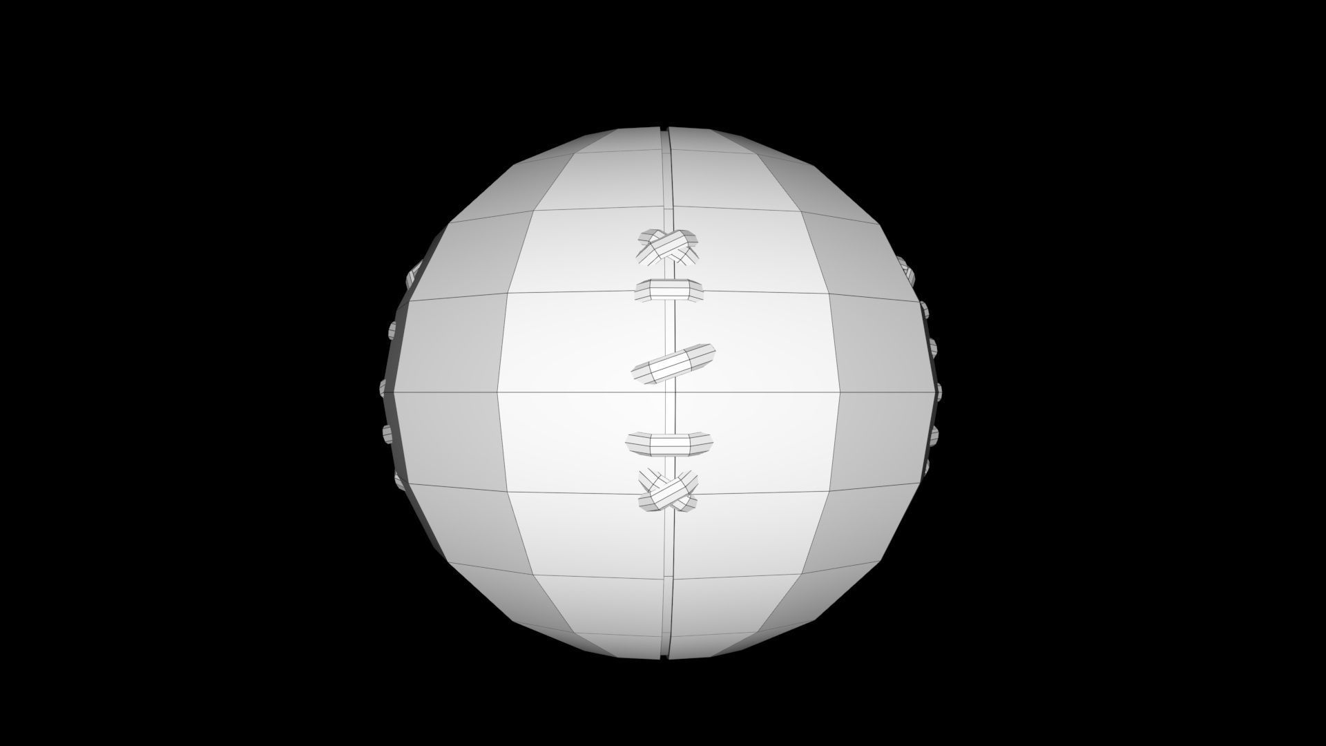 Ball Old  Low-poly 3D model_7