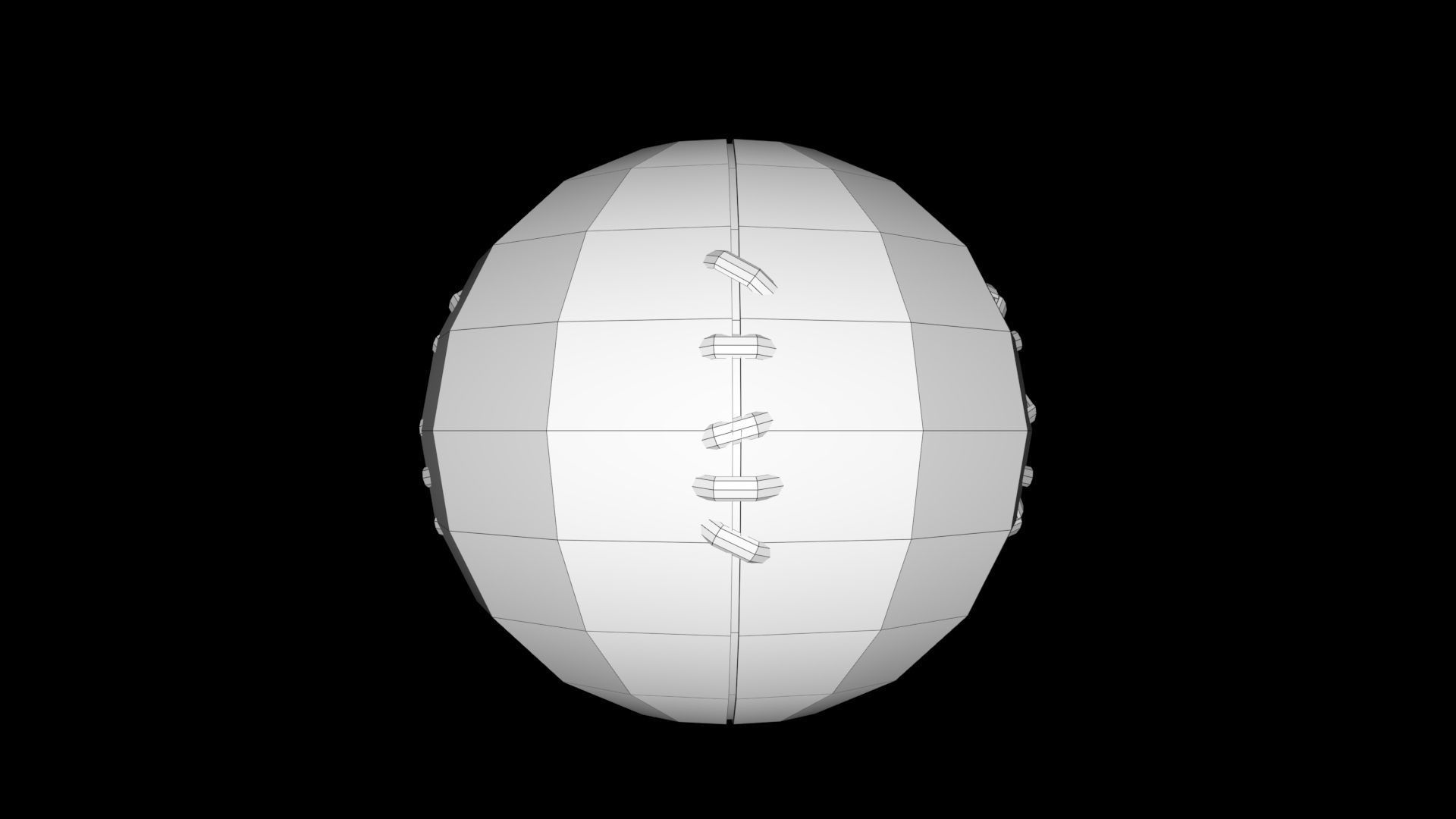 Ball Old  Low-poly 3D model_10