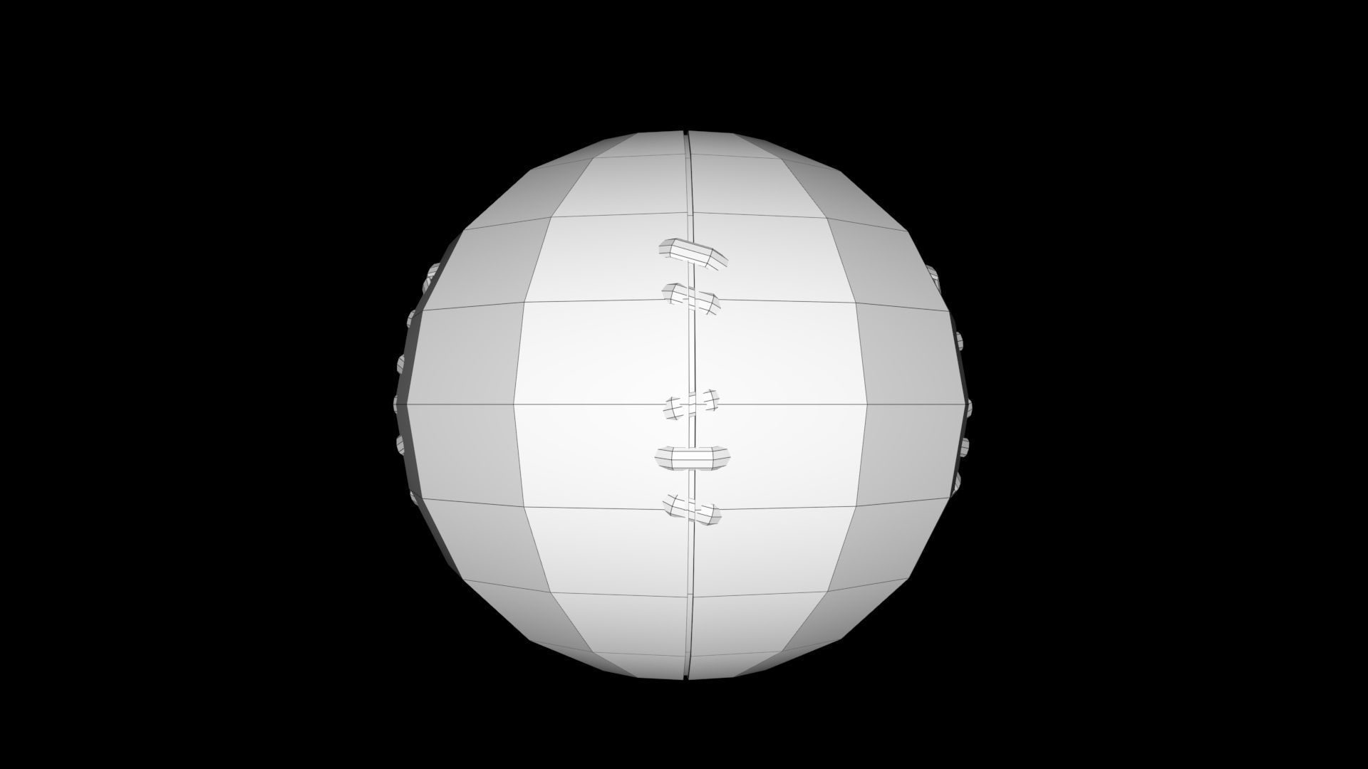 Ball Old  Low-poly 3D model_8