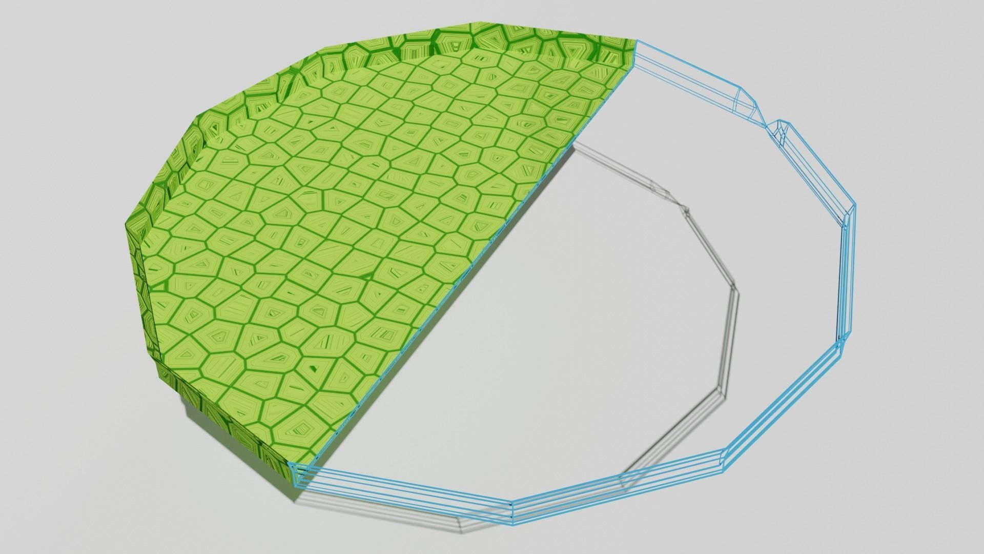 Lotus flower and its leaf in the spirit of origami art Low-poly 3D model_3