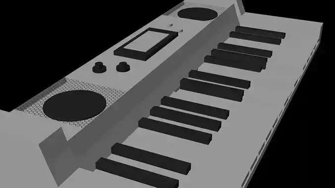 piano model 3d electronic keyboard