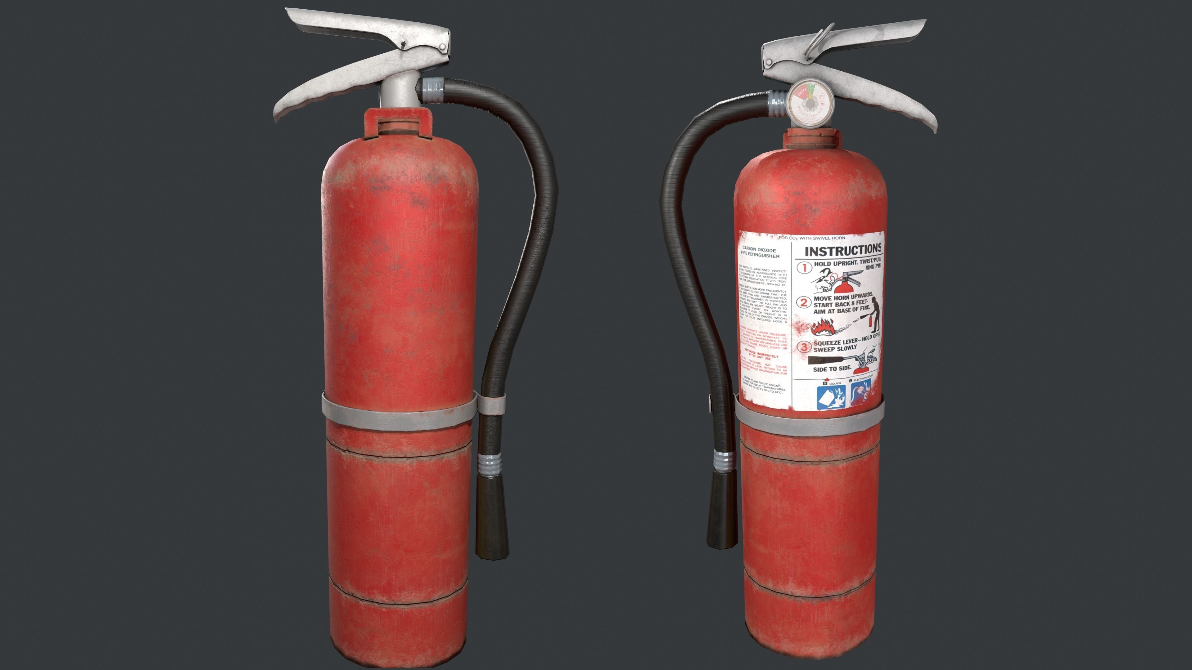 Fire Extinguisher Low-poly 3D model_11