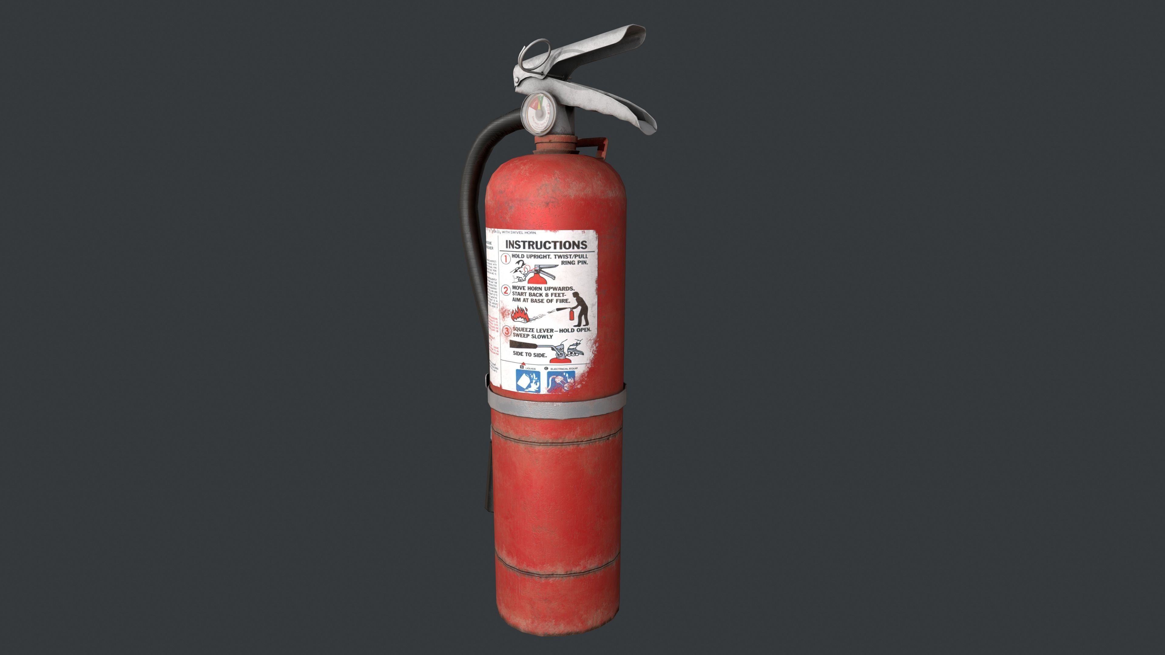 Fire Extinguisher Low-poly 3D model_9