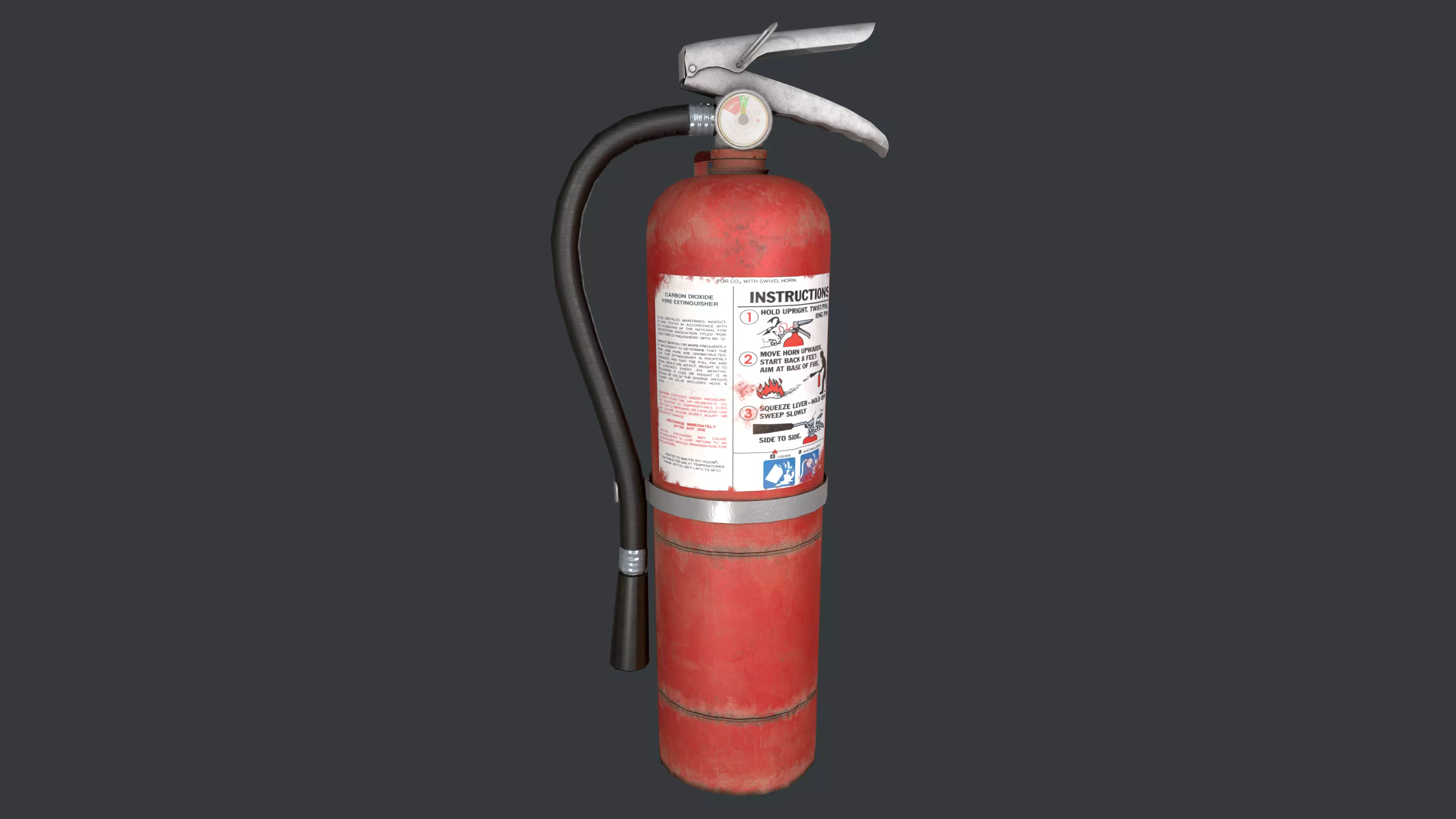 Fire Extinguisher Low-poly 3D model_0