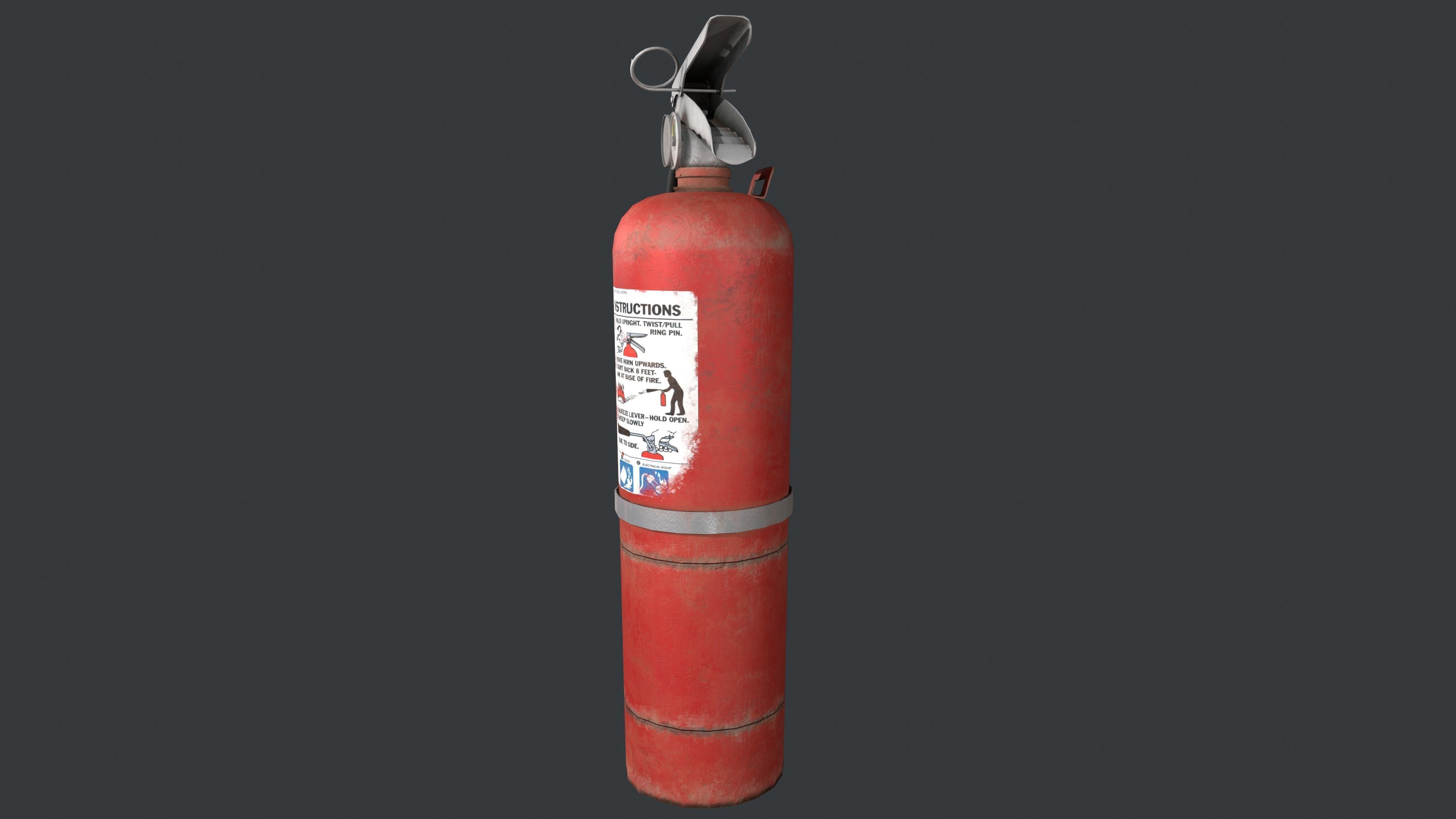 Fire Extinguisher Low-poly 3D model_2