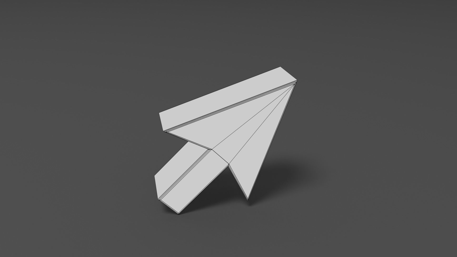 Cursor arrow Low-poly 3D model_2