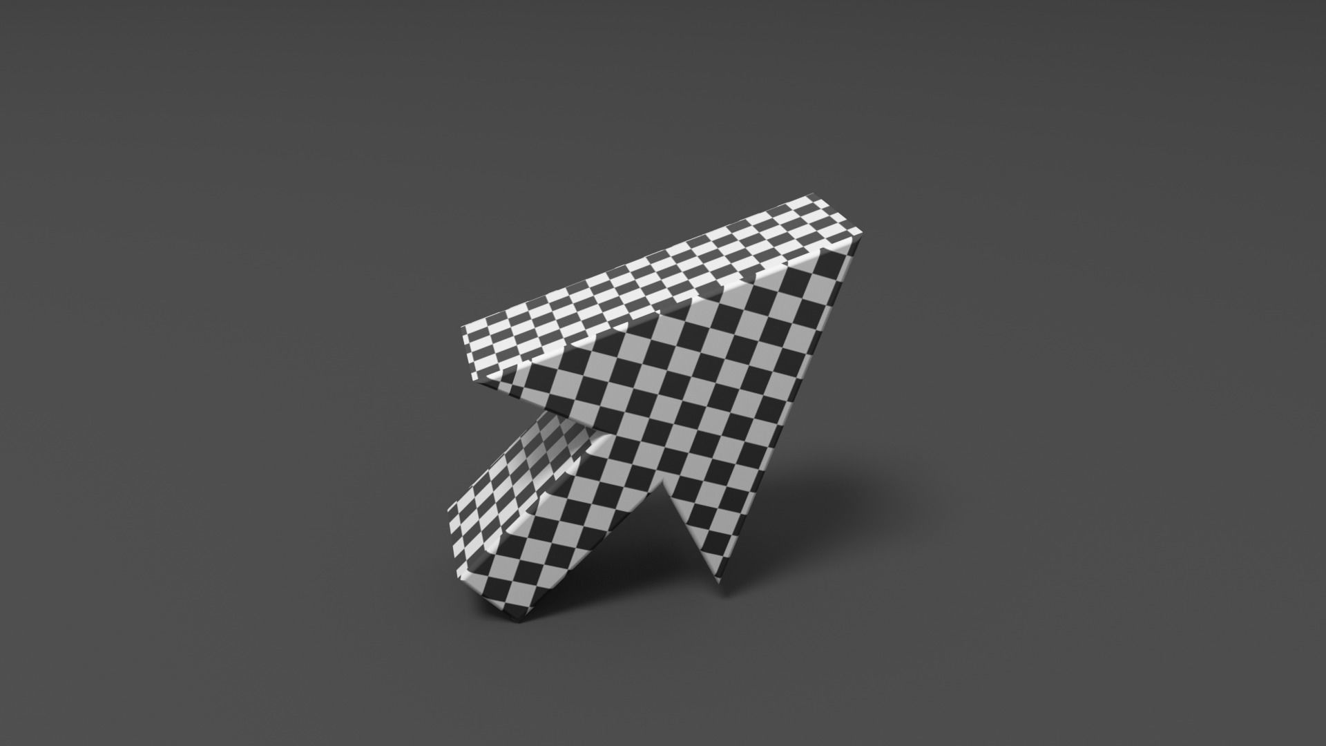 Cursor arrow Low-poly 3D model_1