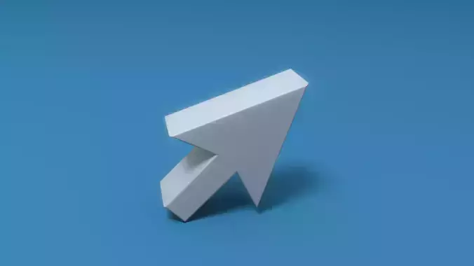 Cursor arrow Low-poly 3D model