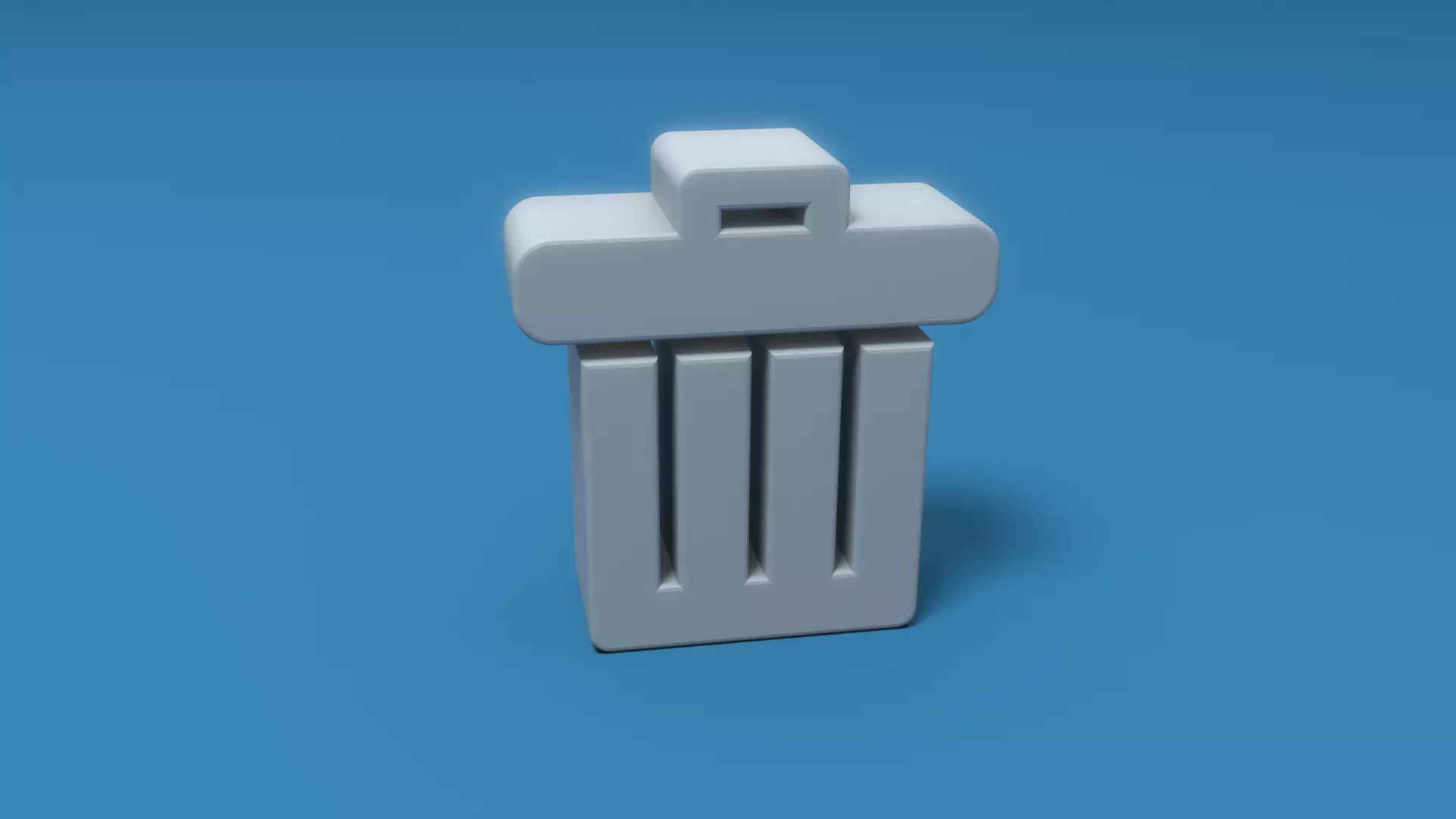 Trash can Low-poly 3D model