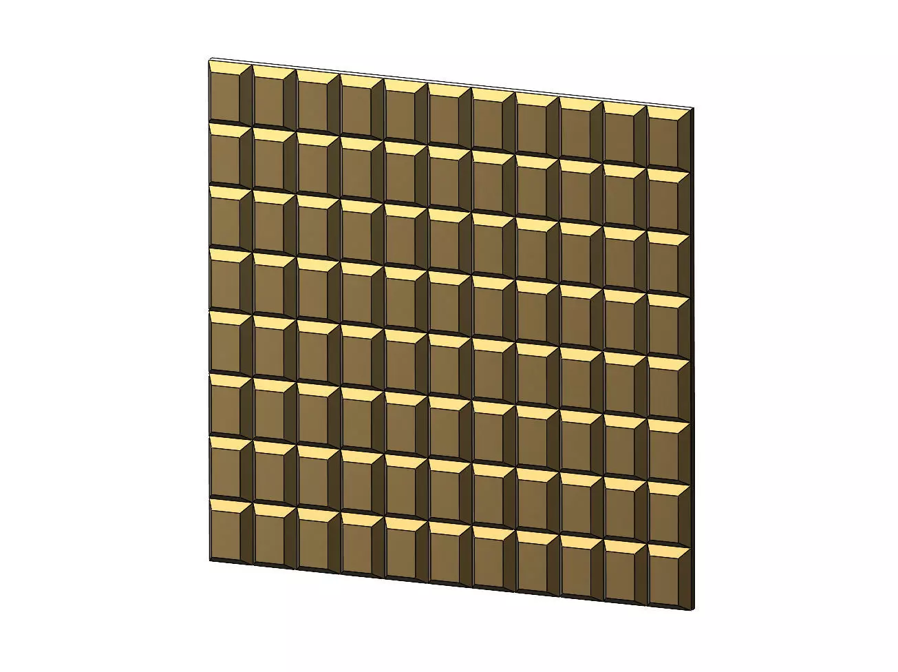 Chocolat rectangular pattern 3d panel 3D print model