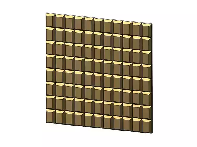 Chocolat rectangular pattern 3d panel