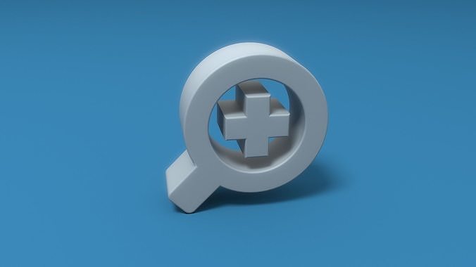 Zoom In Low-poly 3D model