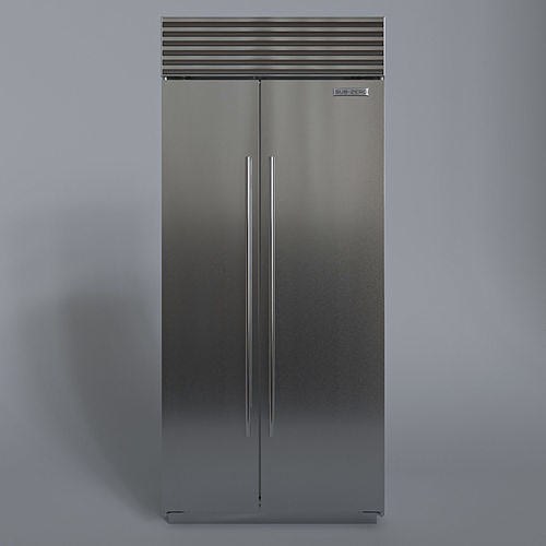 SUBZERO BI-36SS Refrigerator- Freezer -With Interior 3D model 2