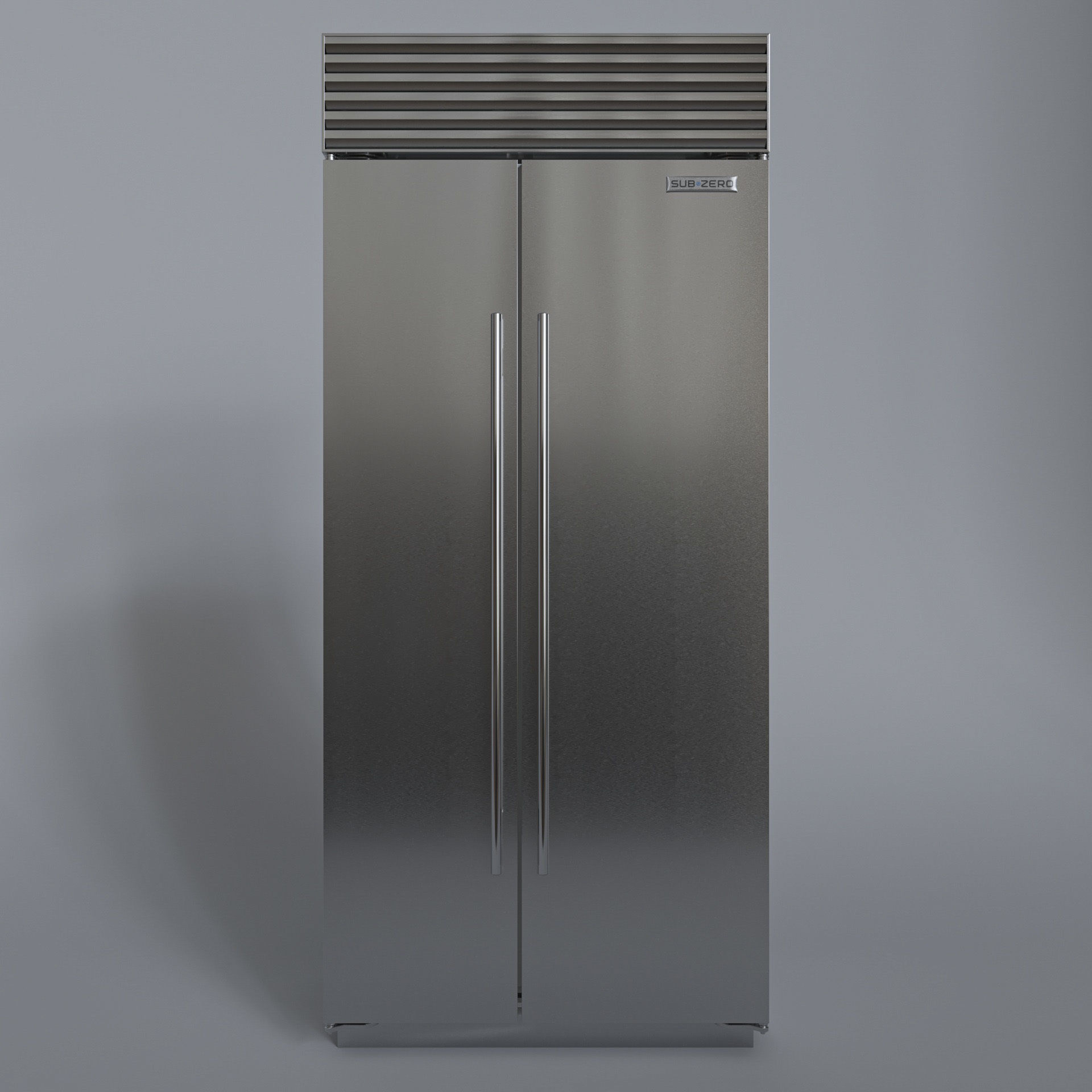 SUBZERO BI-36SS Refrigerator- Freezer -With Interior 3D model_1