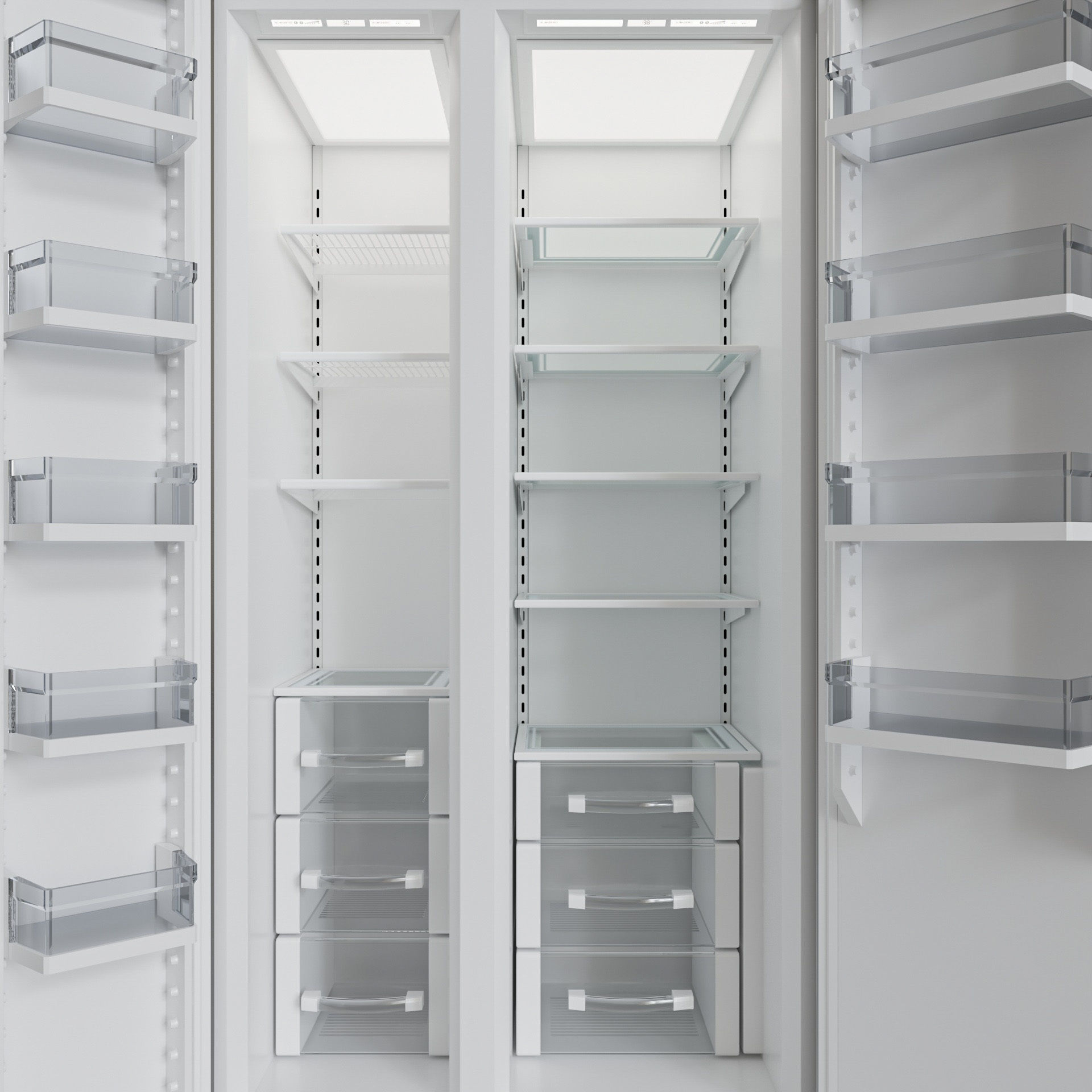 SUBZERO BI-36SS Refrigerator- Freezer -With Interior 3D model_7