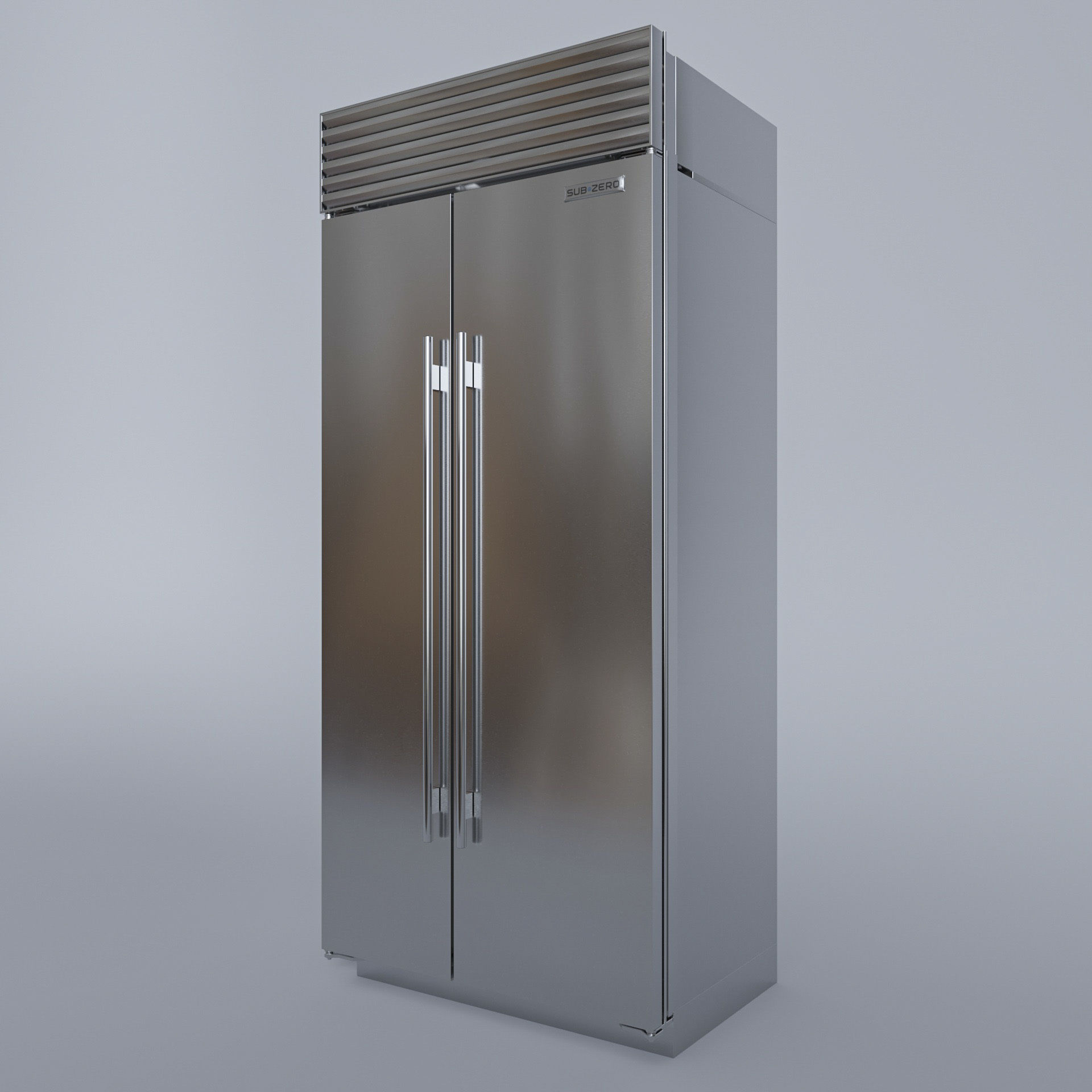 SUBZERO BI-36SS Refrigerator- Freezer -With Interior 3D model_3