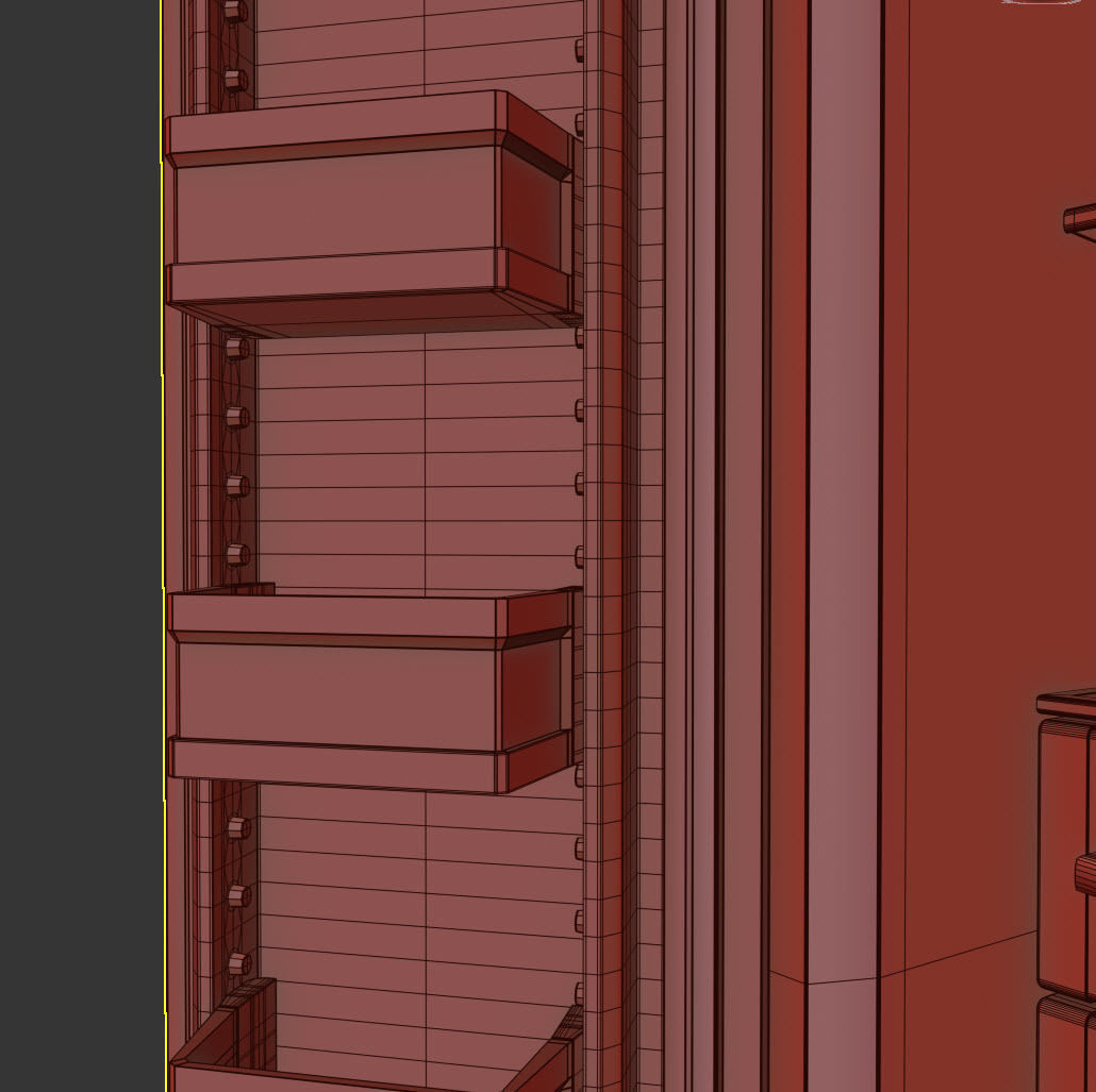 SUBZERO BI-36SS Refrigerator- Freezer -With Interior 3D model_18