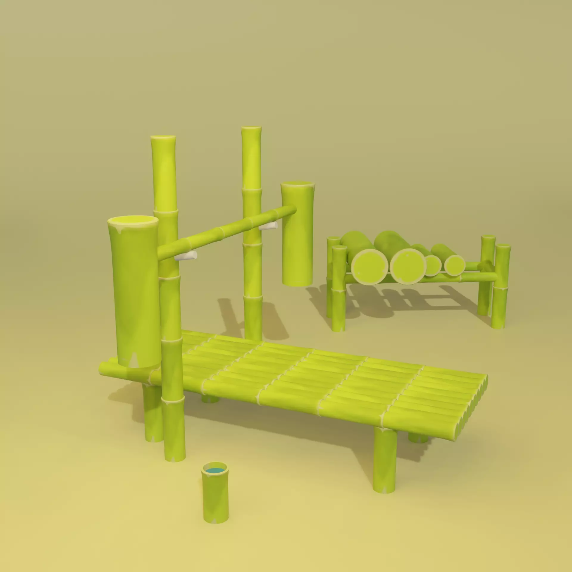 Bamboo lifting Station Free 3D model_0