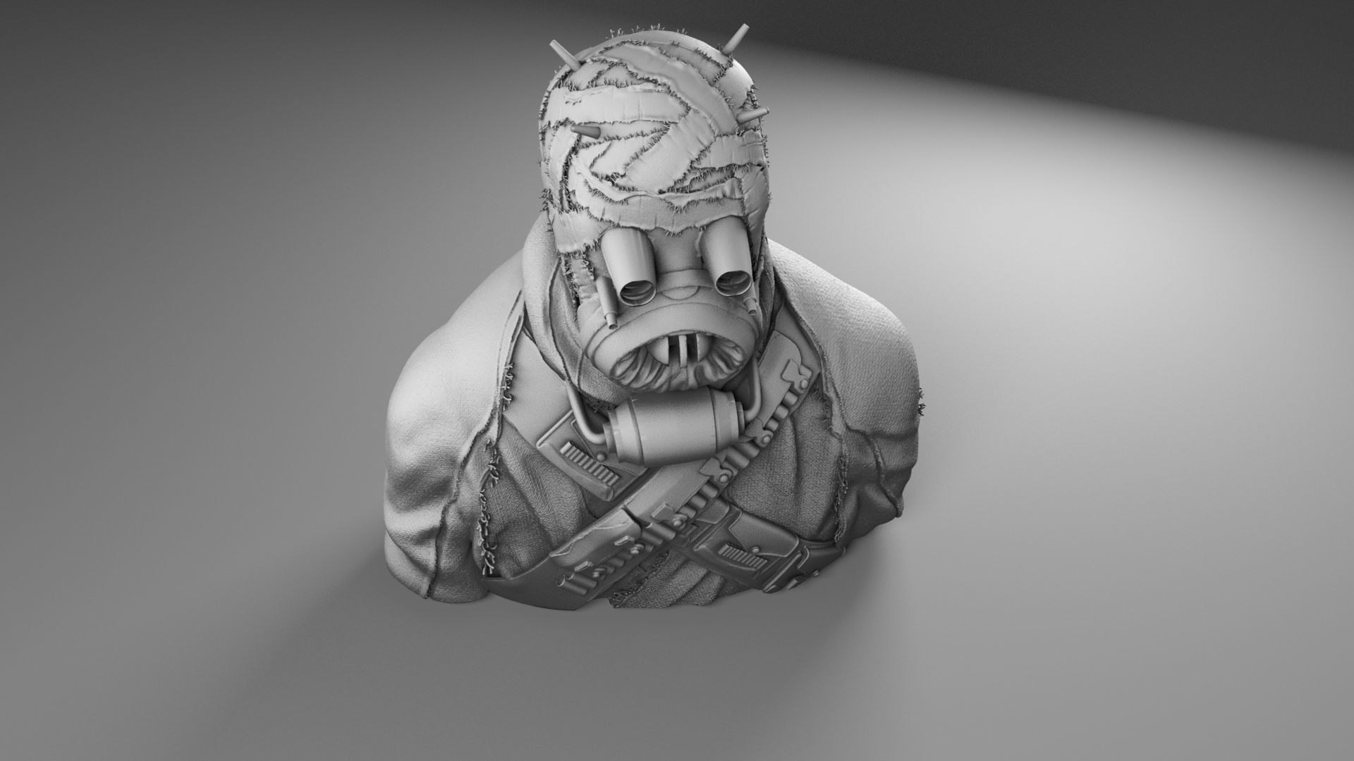 Tusken Raider - Sand People - Star Wars episode IV A new hope 3D print model_8