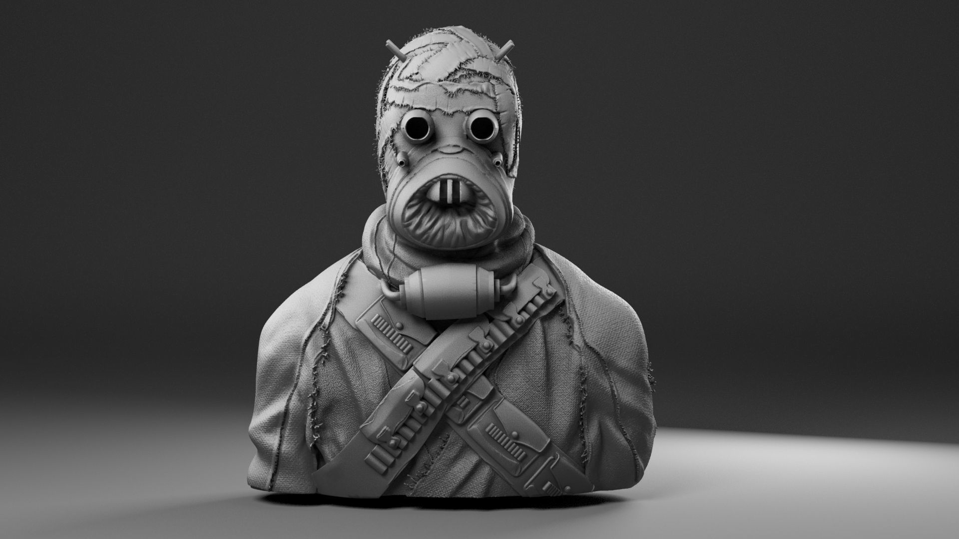Tusken Raider - Sand People - Star Wars episode IV A new hope 3D print model_1
