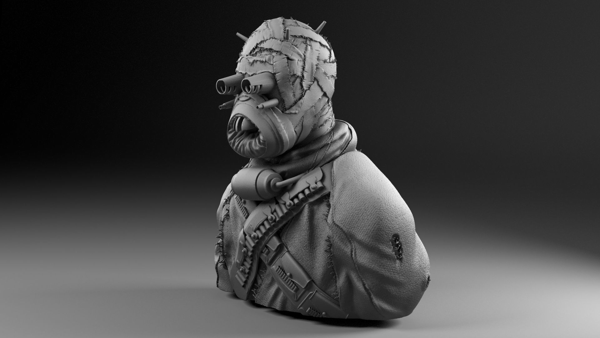 Tusken Raider - Sand People - Star Wars episode IV A new hope 3D print model_2
