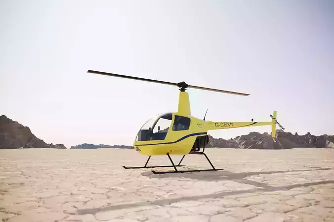 Small yellow passenger helicopter
