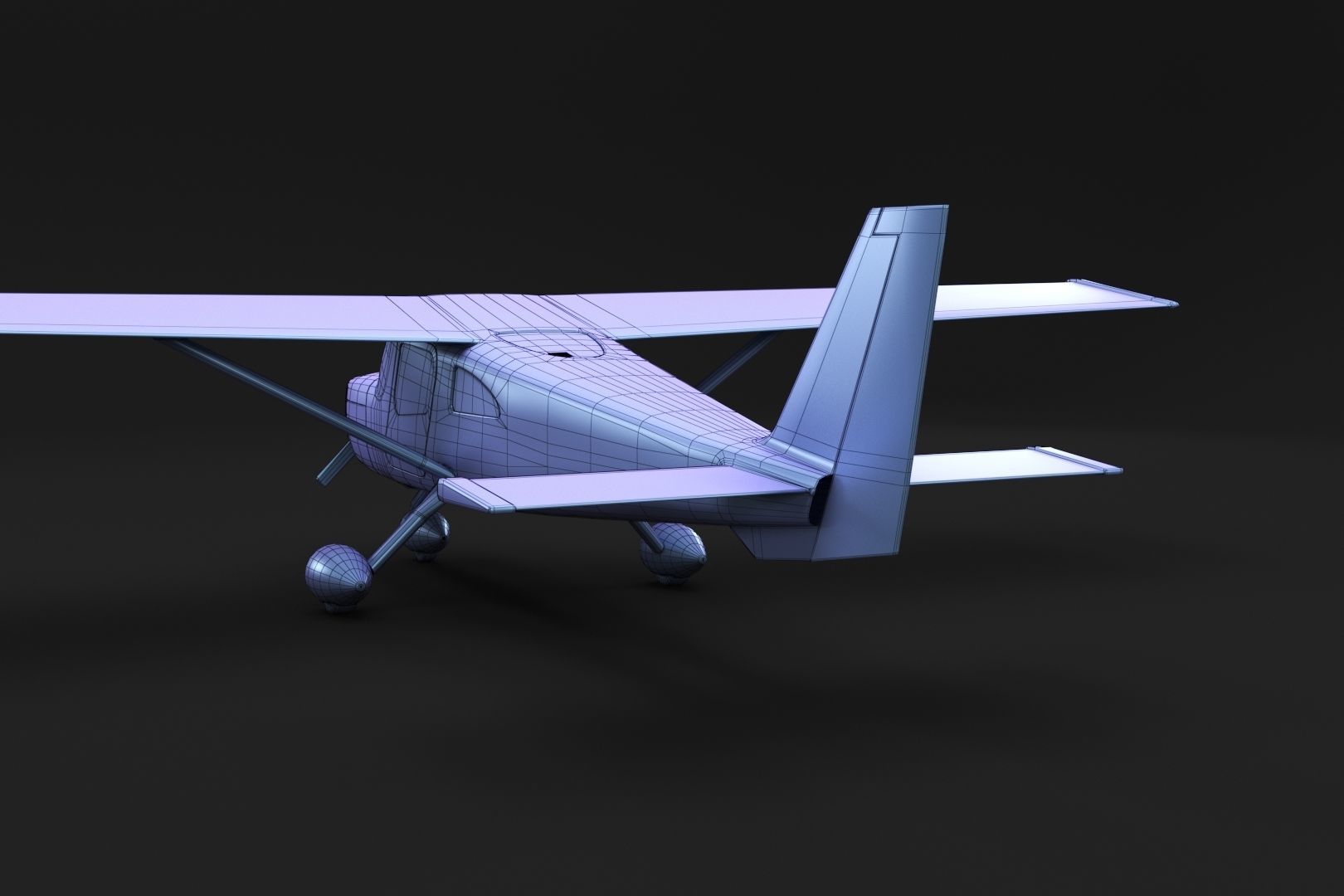 Small classic plane 3D model_11