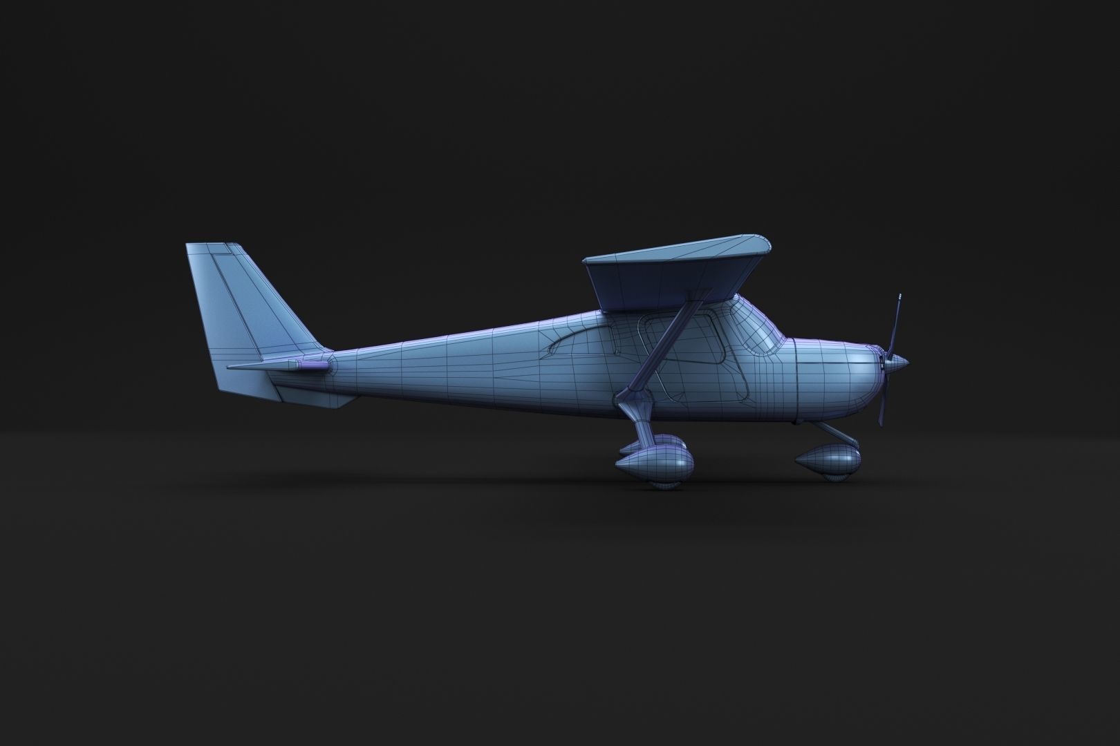 Small classic plane 3D model_15