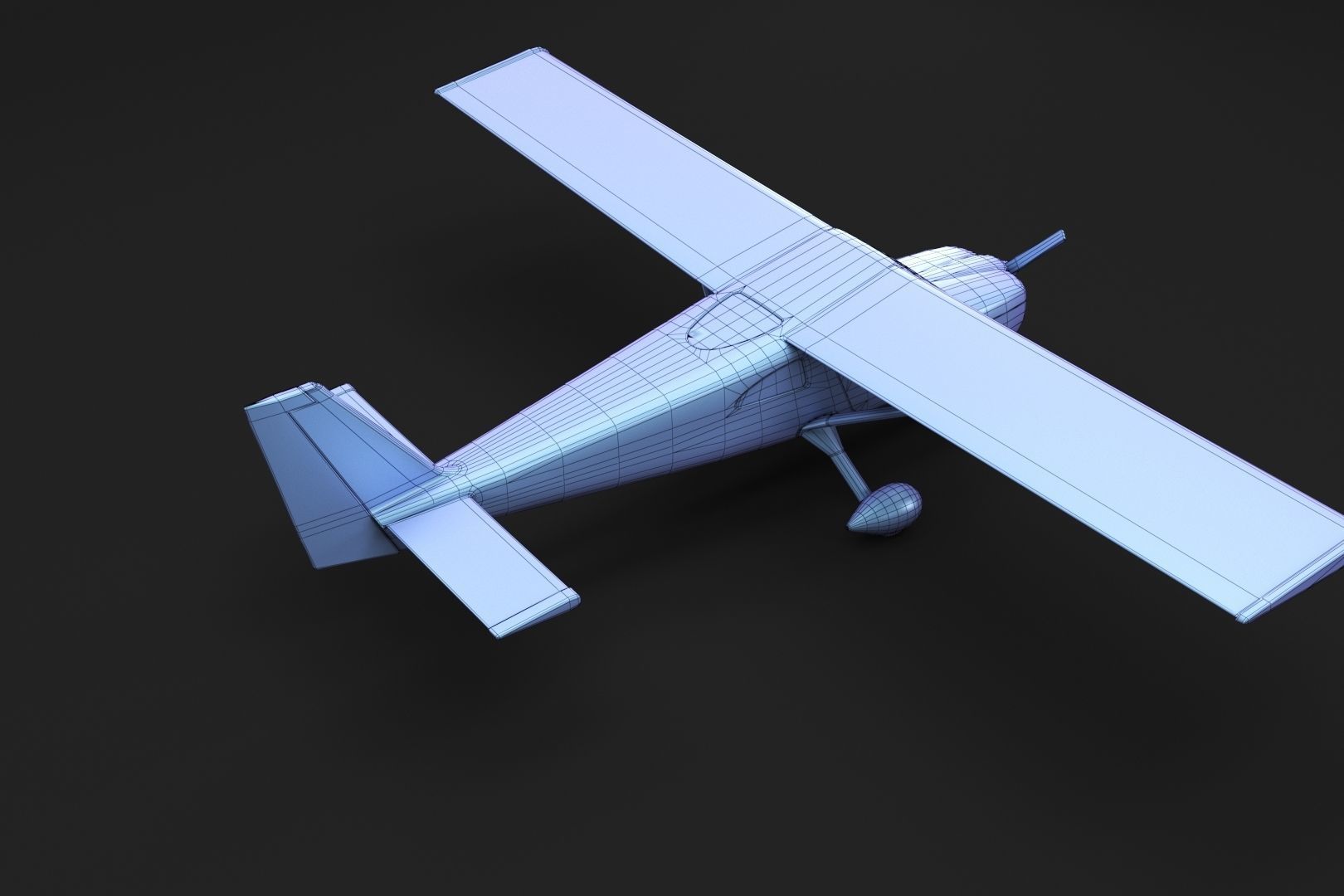 Small classic plane 3D model_13