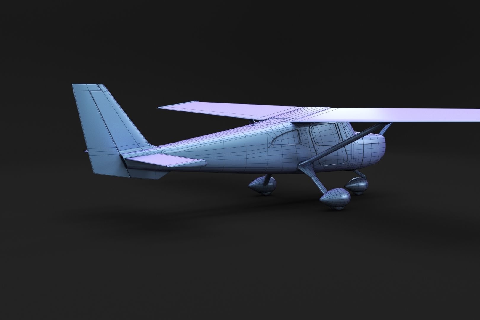Small classic plane 3D model_12