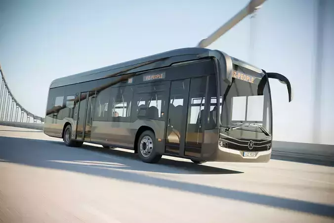 German luxury street bus 3D model