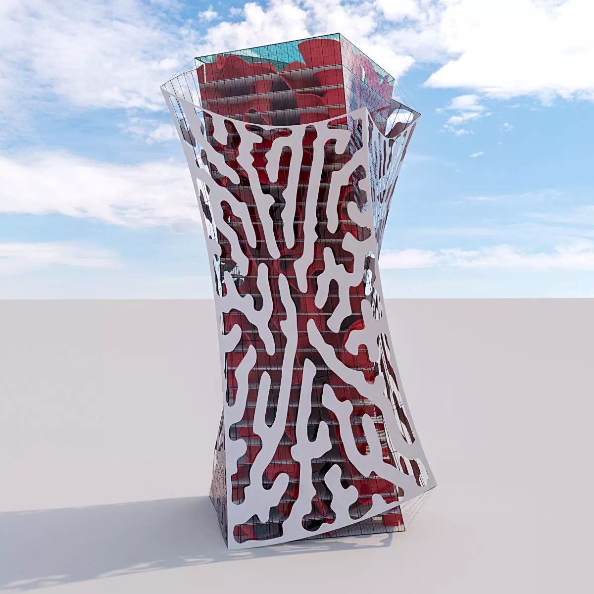 Futuristic building 19 3D model_0