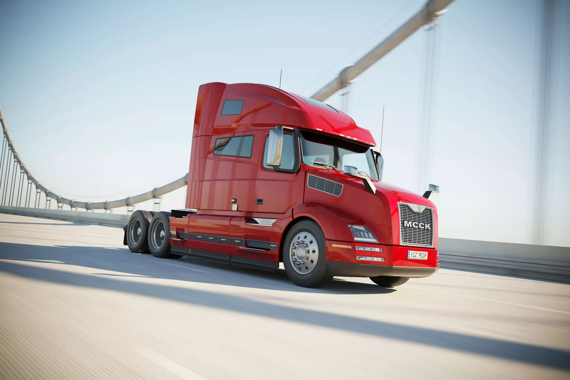 American semi truck 3D model