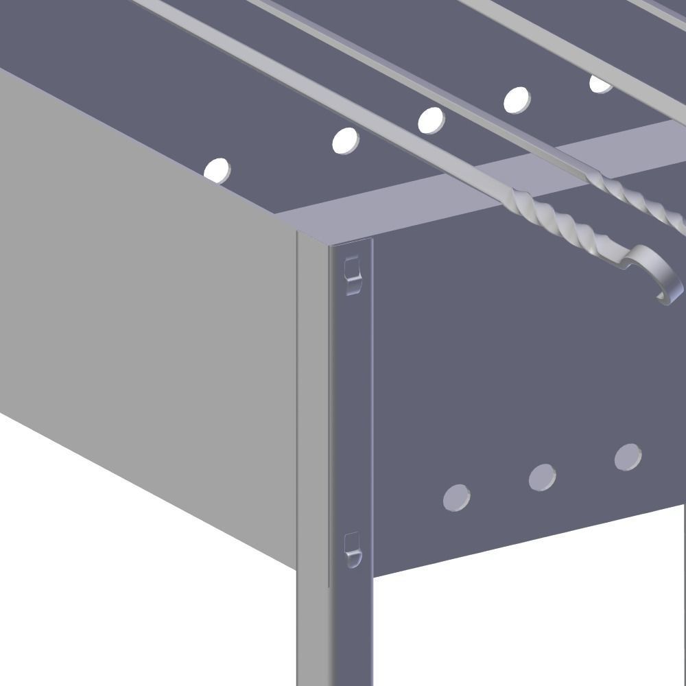 Brazier and skewers 3D model_8